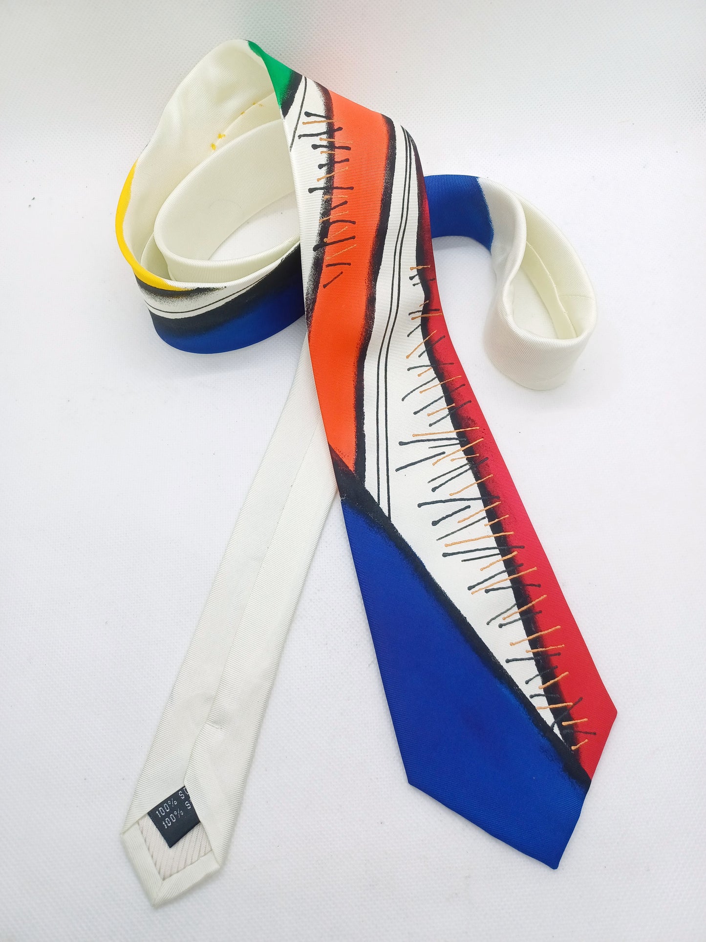 Red, White and Blue Silk Tie