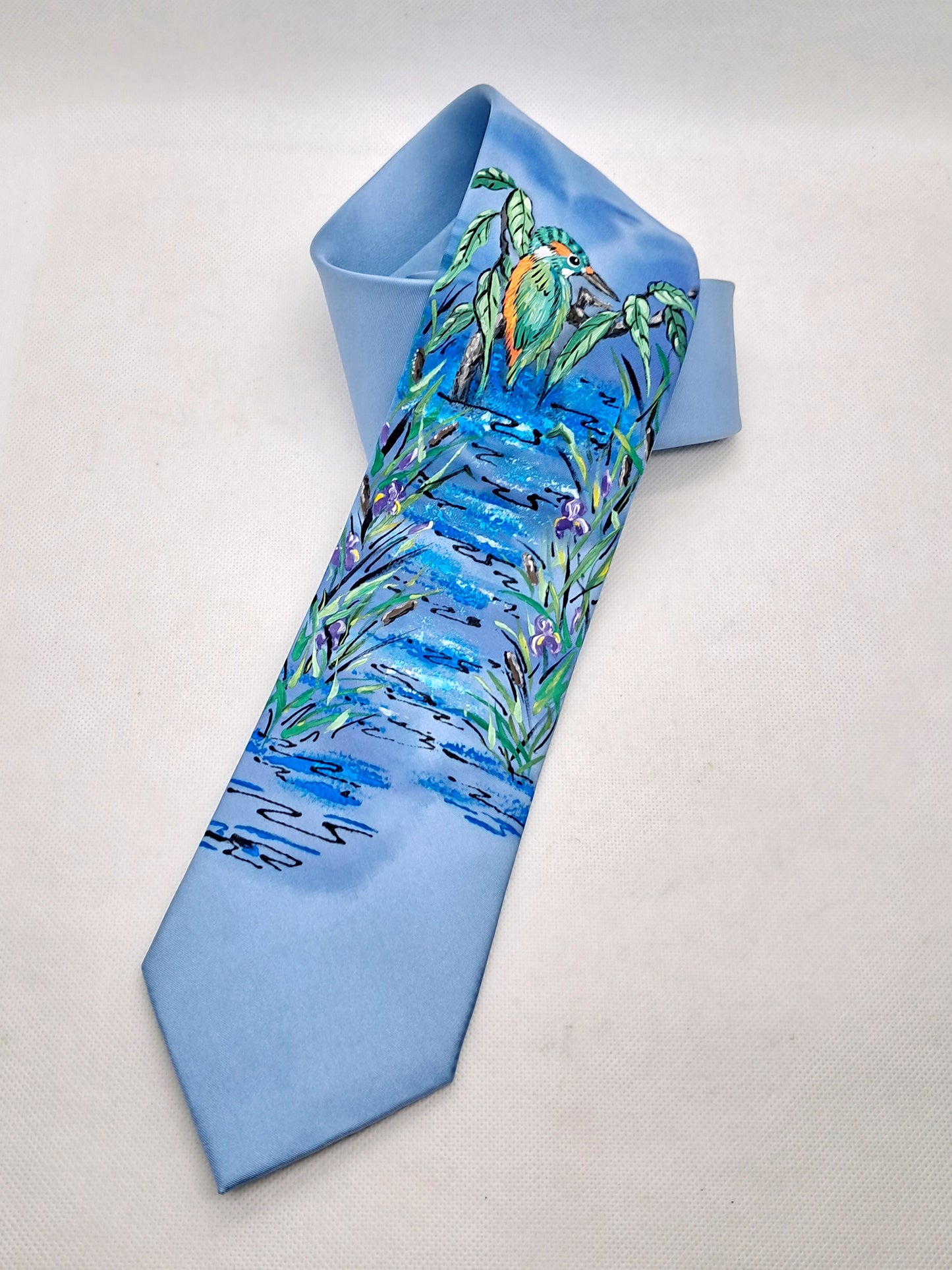 Silk mens bird tie