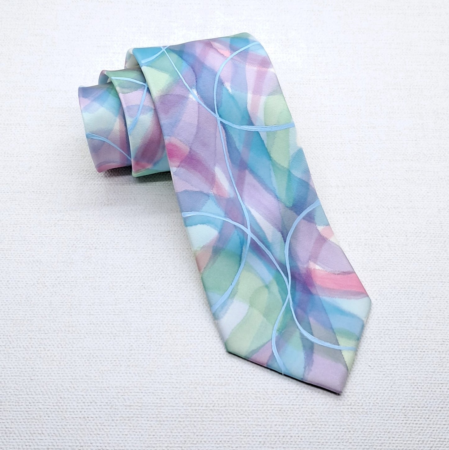 Pastel silk tie for weddings