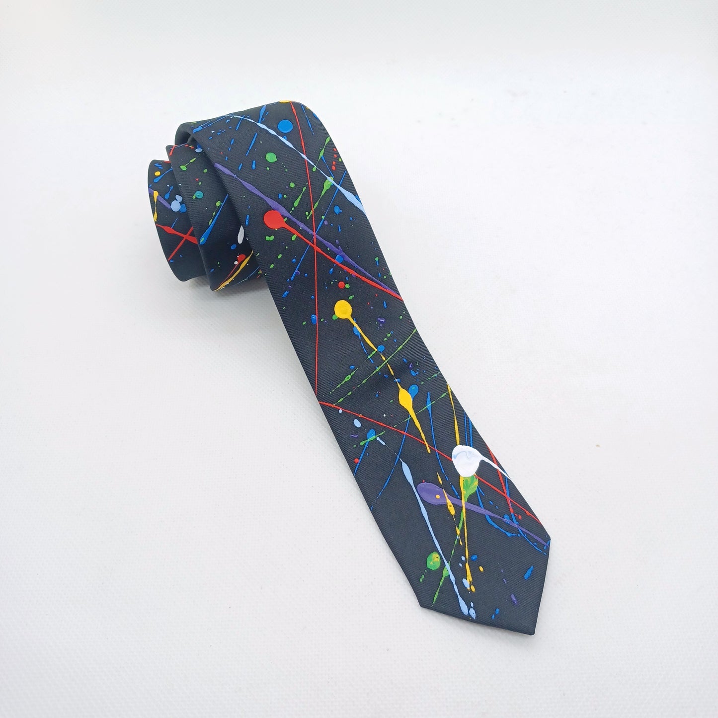 Jackson Pollock Silk Skinny Tie